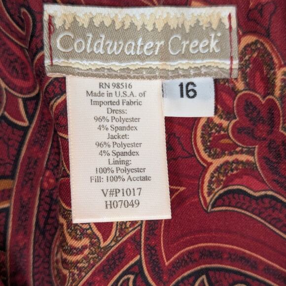 90s Vintage Coldwater Creek Plaid Quilted Jacket Rust Red Brown Size 16 - Picture 5 of 16